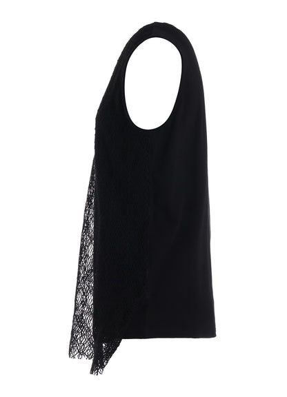 LACE COMBINATION SLEEVELESS TEE