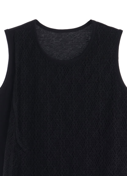 LACE COMBINATION SLEEVELESS TEE