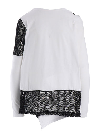 LACE COMBINATION LONG SLEEVE TEE