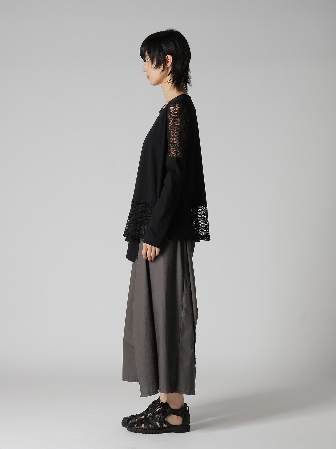 LACE COMBINATION LONG SLEEVE TEE