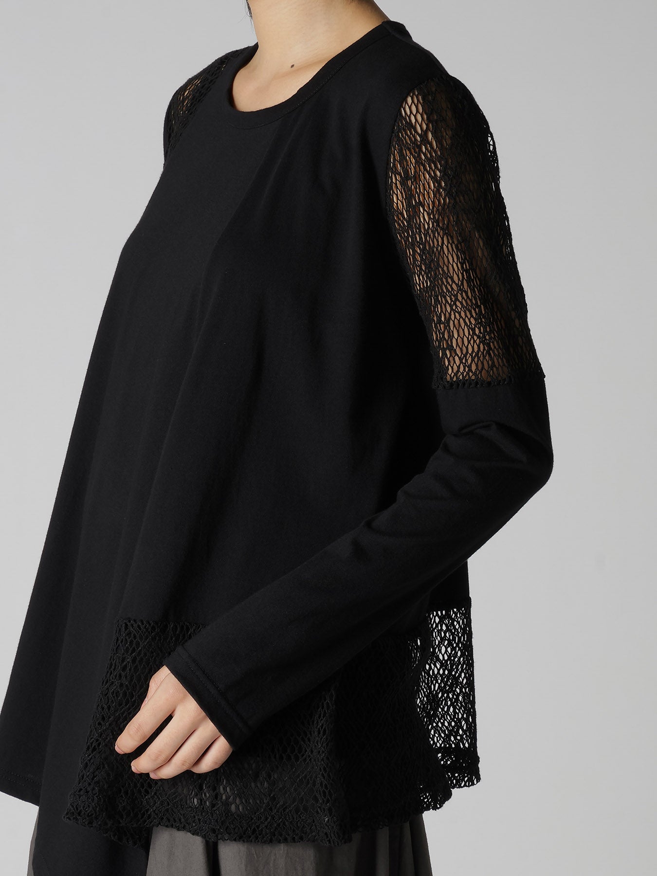 LACE COMBINATION LONG SLEEVE TEE