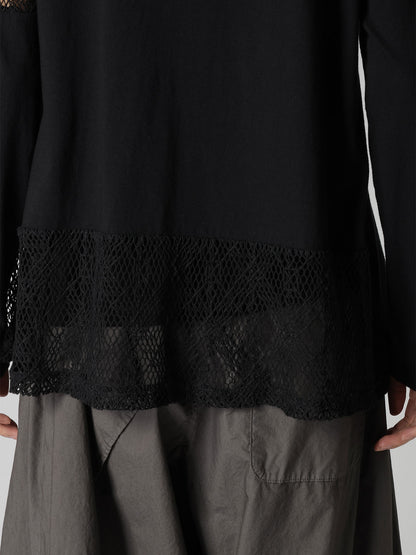 LACE COMBINATION LONG SLEEVE TEE