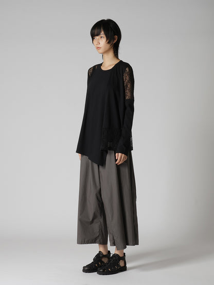 LACE COMBINATION LONG SLEEVE TEE