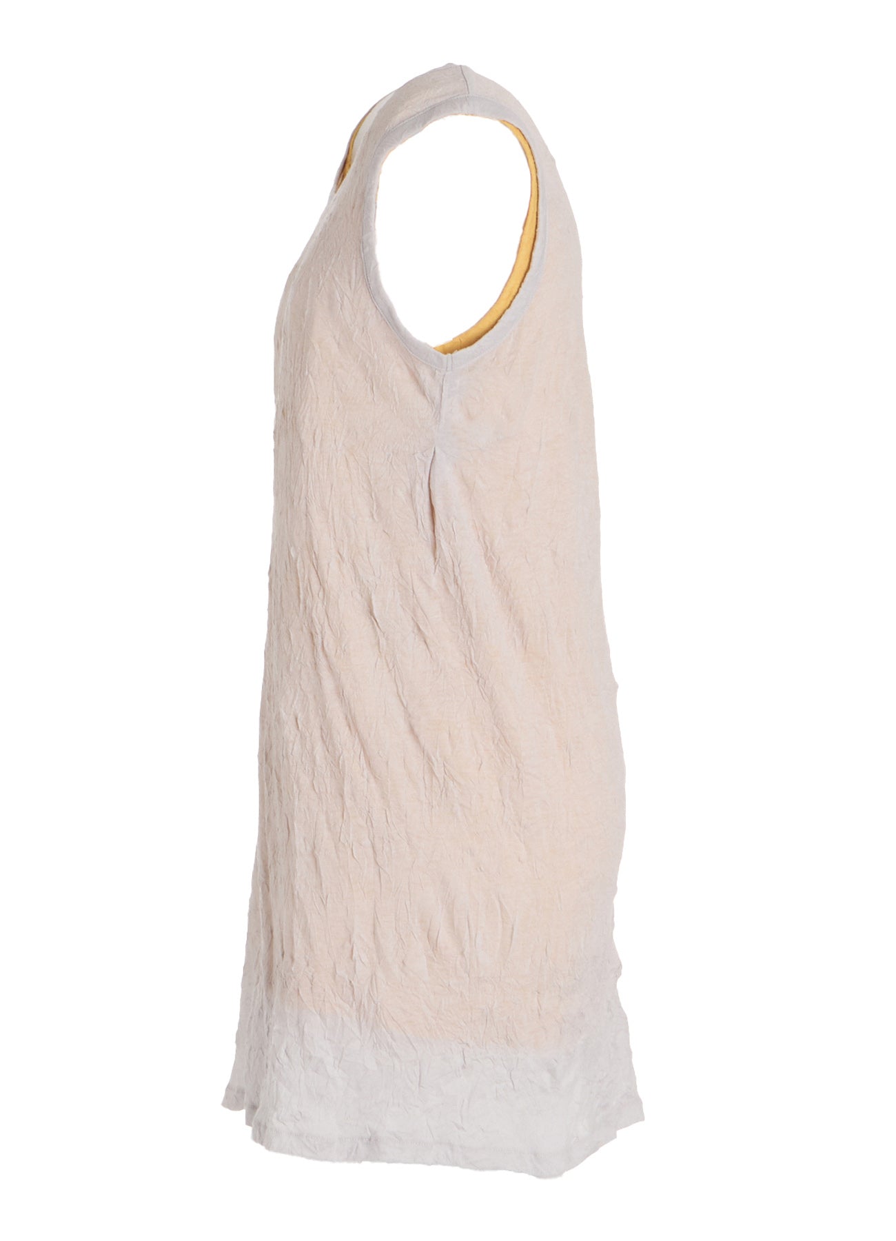 COTTON JERSEY DOUBLED SLEEVELESS TEE