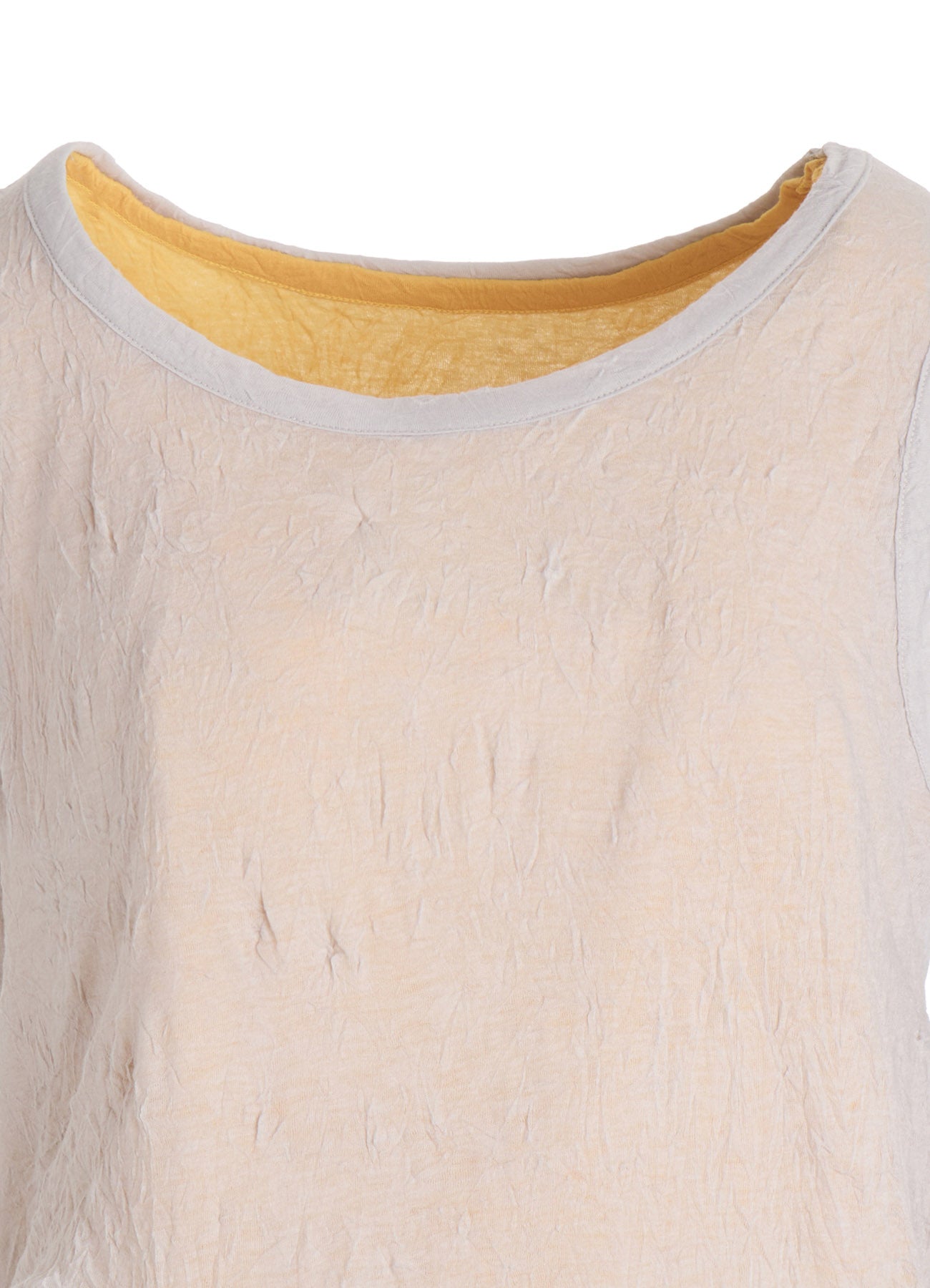 COTTON JERSEY DOUBLED SLEEVELESS TEE
