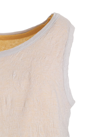 COTTON JERSEY DOUBLED SLEEVELESS TEE