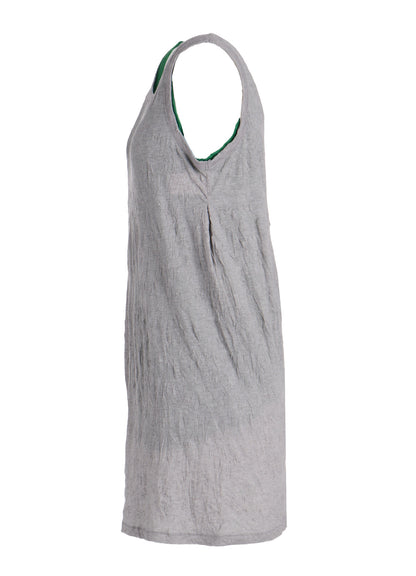 COTTON JERSEY DOUBLED SLEEVELESS TEE