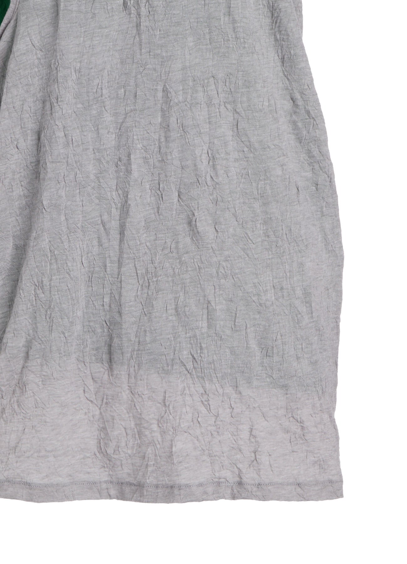 COTTON JERSEY DOUBLED SLEEVELESS TEE