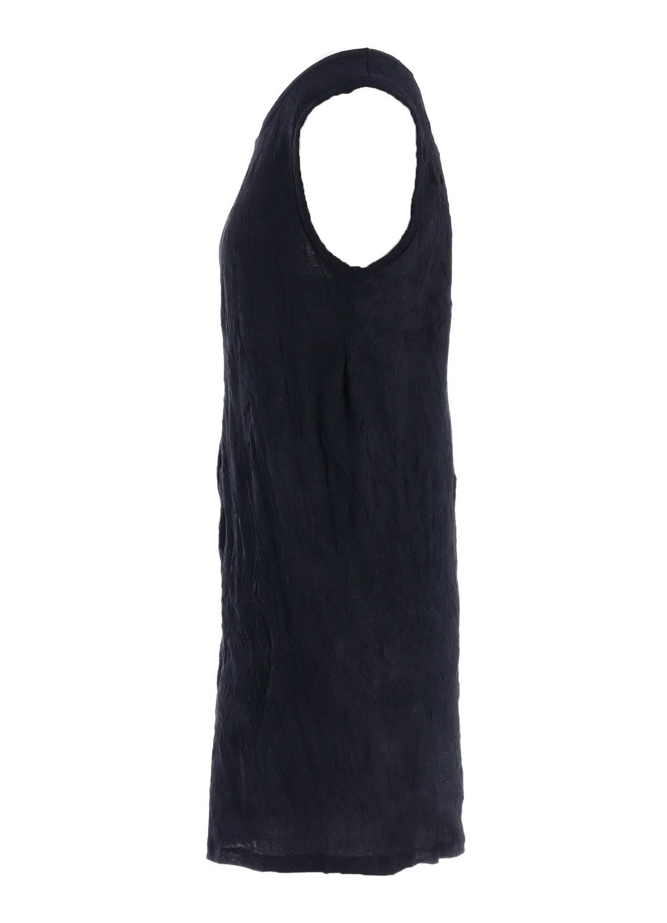 COTTON JERSEY DOUBLED SLEEVELESS TEE