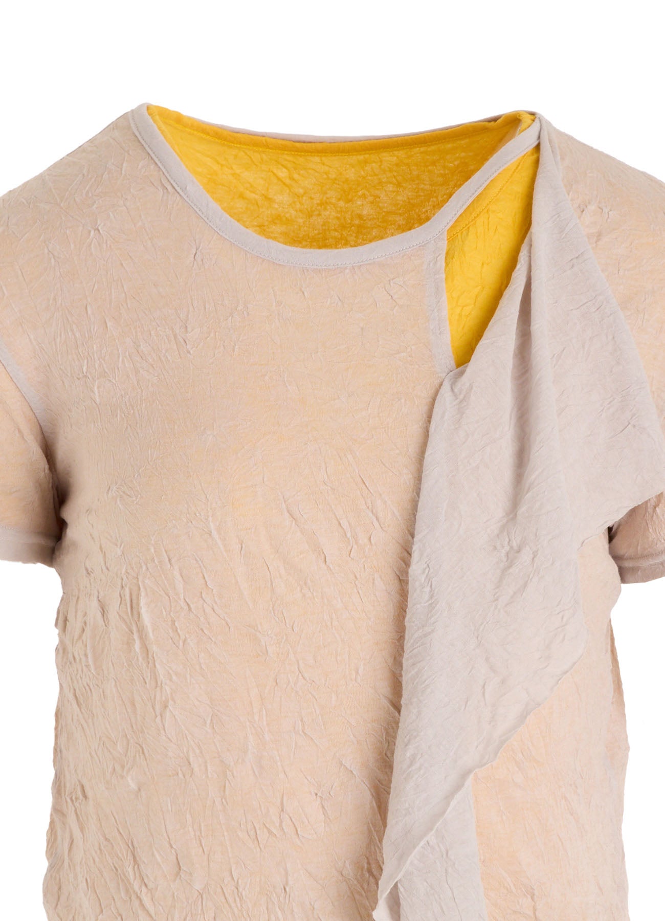 COTTON JERSEY DOUBLED SHORT SLEEVE TEE