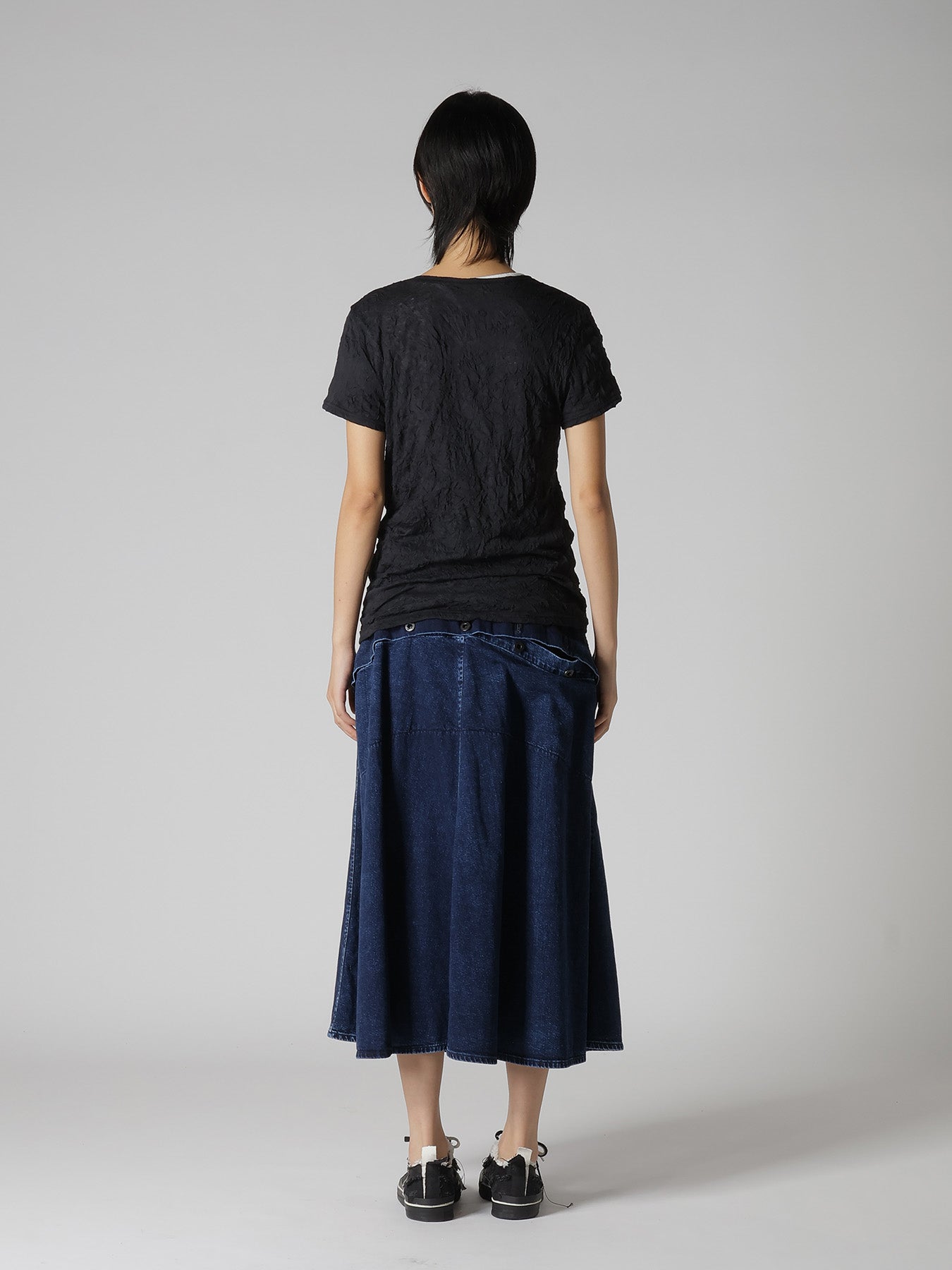 COTTON JERSEY DOUBLED SHORT SLEEVE TEE