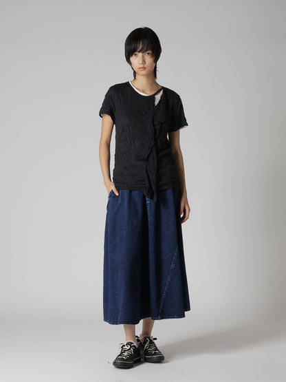 COTTON JERSEY DOUBLED SHORT SLEEVE TEE