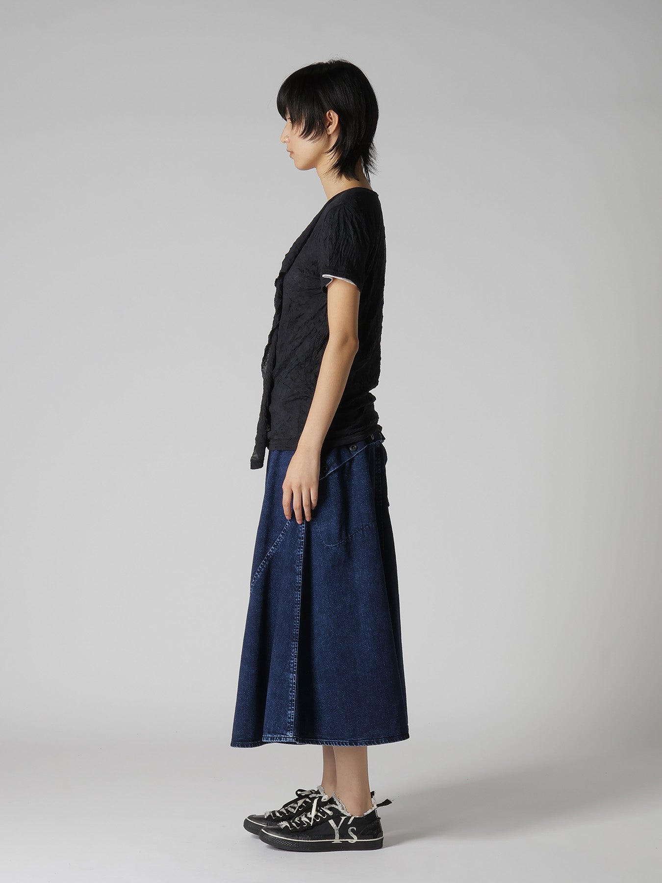 COTTON JERSEY DOUBLED SHORT SLEEVE TEE