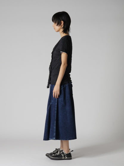 COTTON JERSEY DOUBLED SHORT SLEEVE TEE