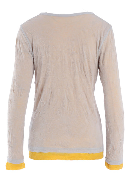 COTTON JERSEY DOUBLE LONG SLEEVE TEE