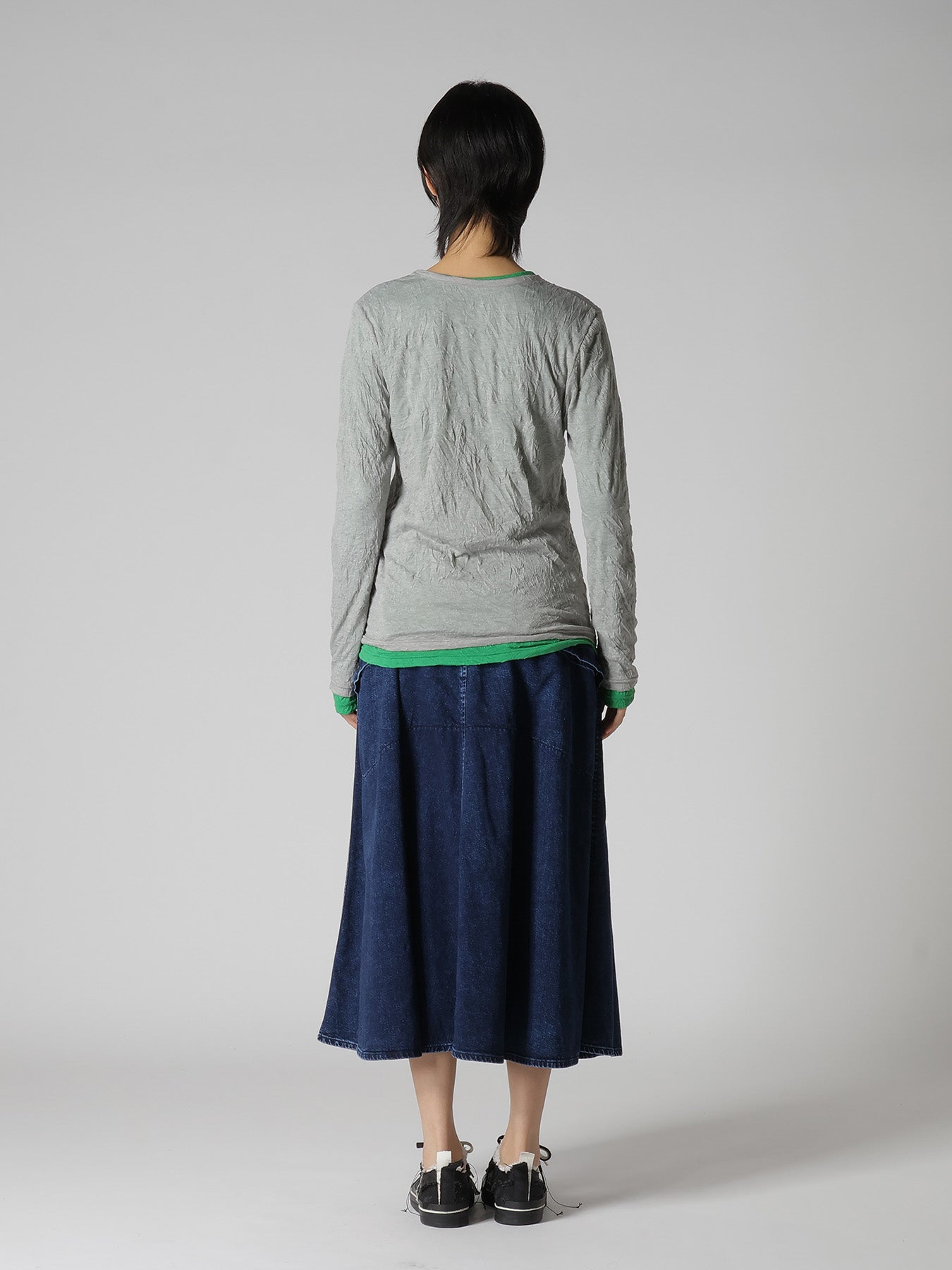 COTTON JERSEY DOUBLE LONG SLEEVE TEE