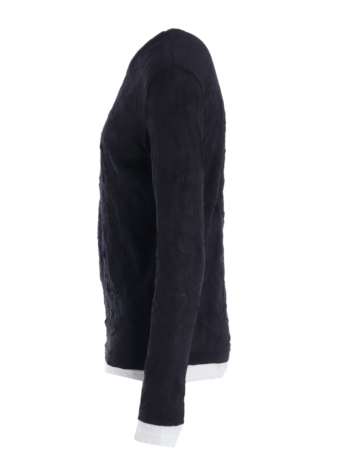 COTTON JERSEY DOUBLE LONG SLEEVE TEE