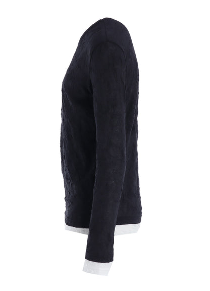 COTTON JERSEY DOUBLE LONG SLEEVE TEE