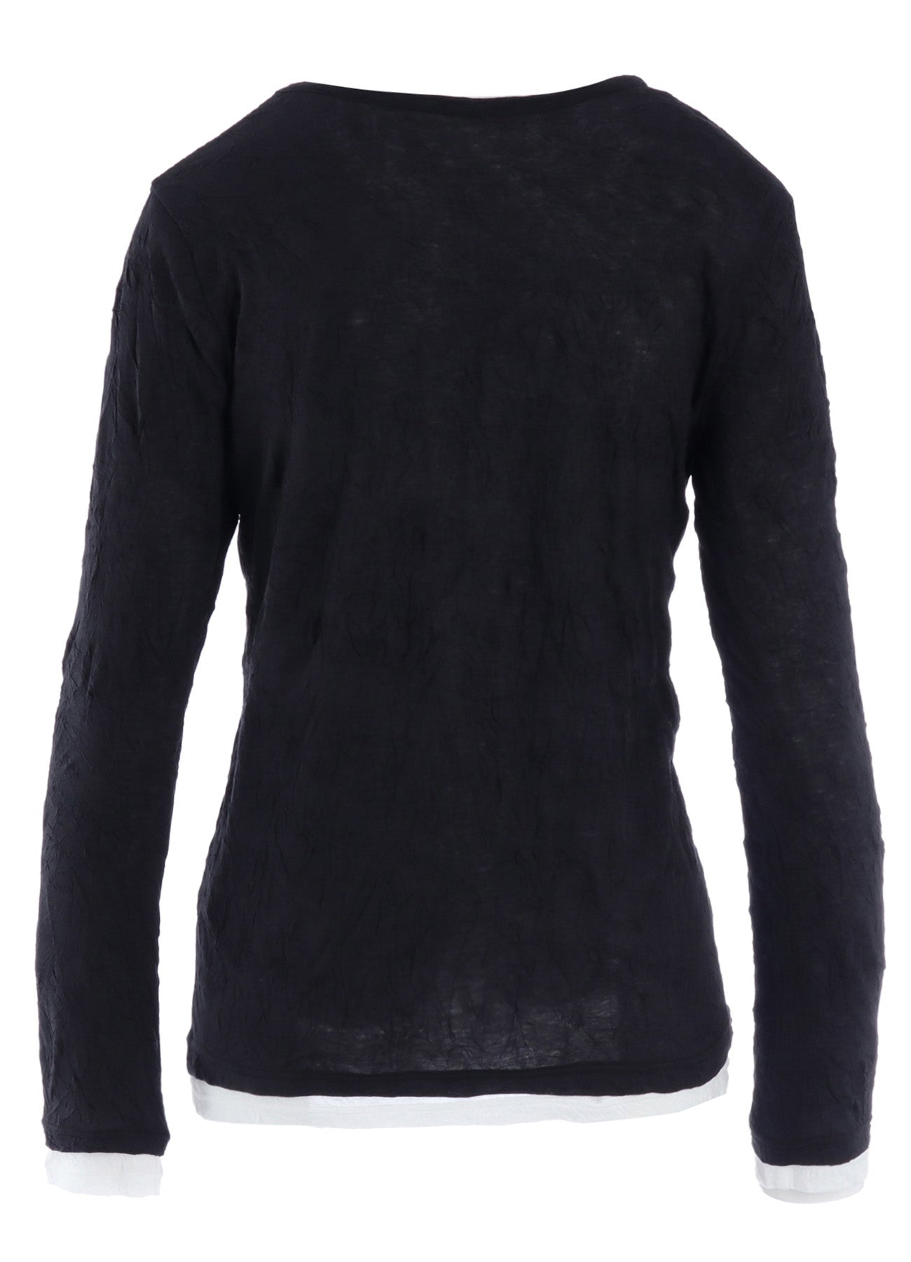 COTTON JERSEY DOUBLE LONG SLEEVE TEE