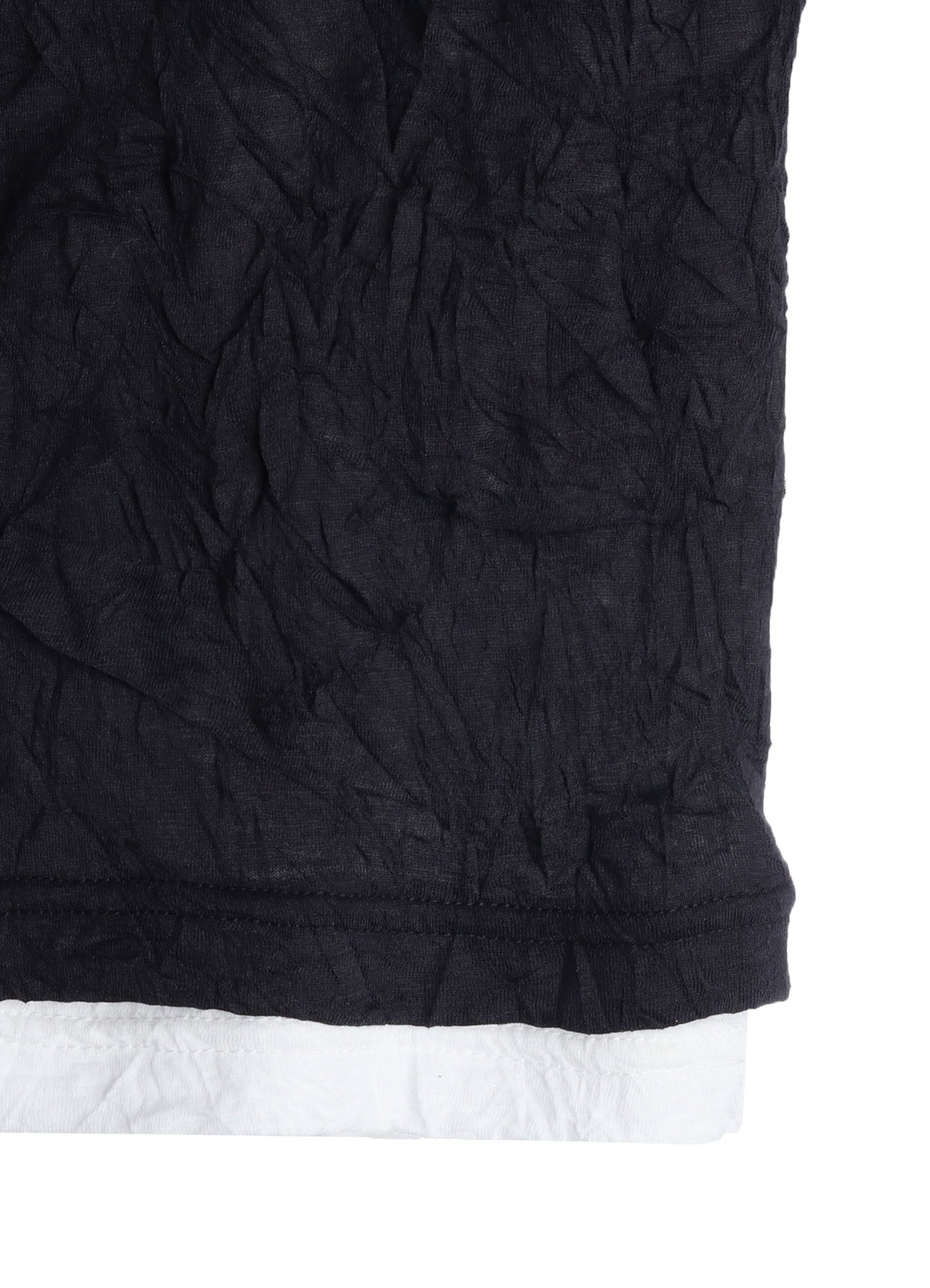 COTTON JERSEY DOUBLE LONG SLEEVE TEE