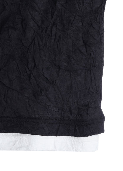 COTTON JERSEY DOUBLE LONG SLEEVE TEE