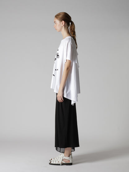 COTTON JERSEY MESSAGE PRINT SHORT SLEEVE TEE