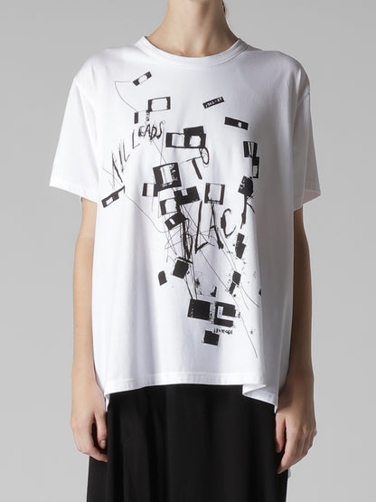 COTTON JERSEY MESSAGE PRINT SHORT SLEEVE TEE