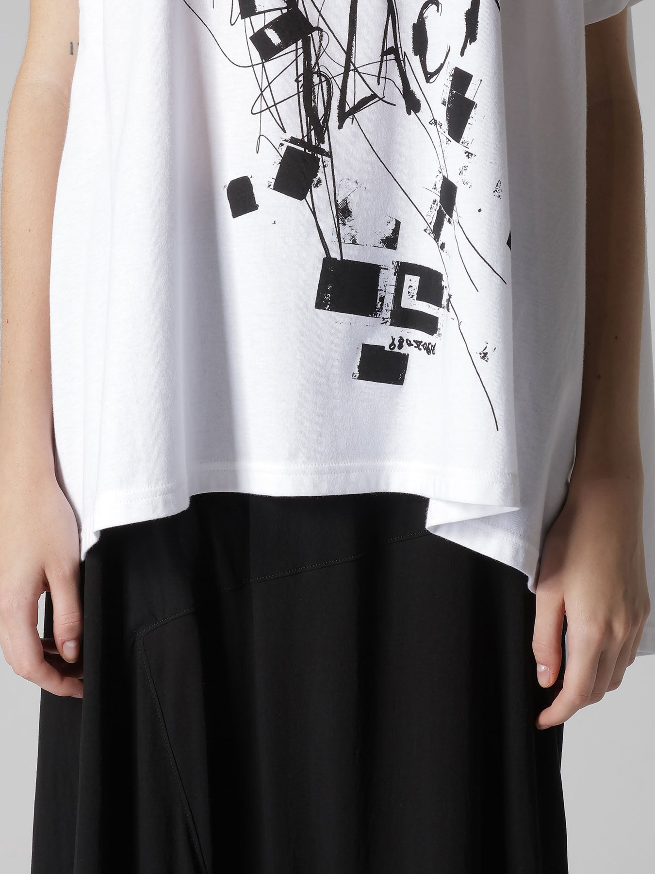 COTTON JERSEY MESSAGE PRINT SHORT SLEEVE TEE