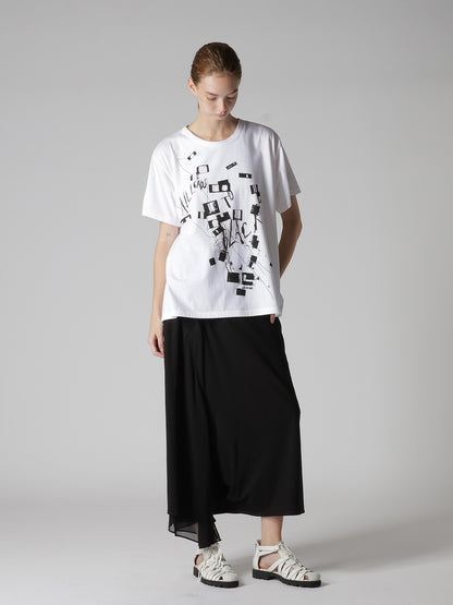 COTTON JERSEY MESSAGE PRINT SHORT SLEEVE TEE
