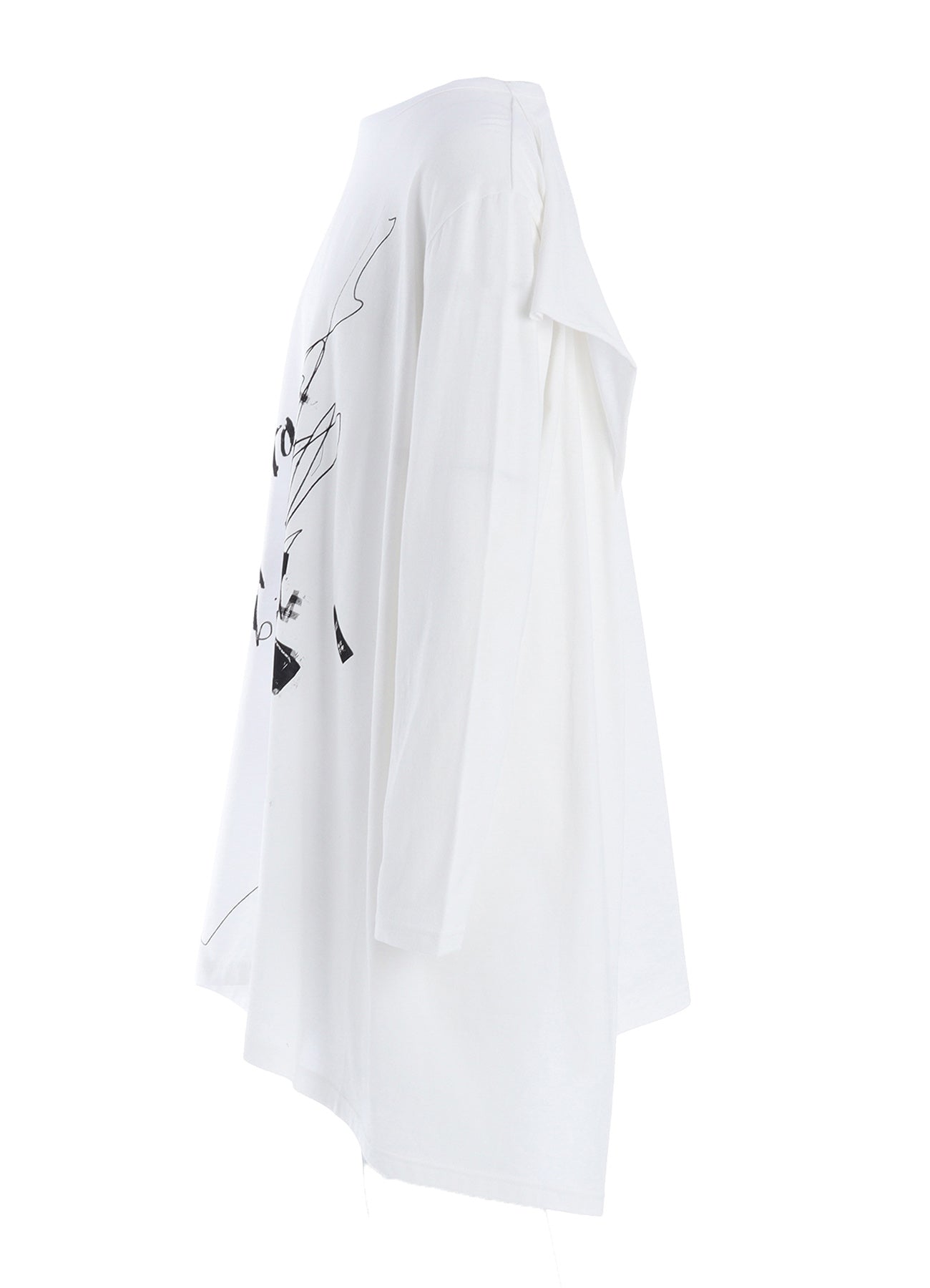 COTTON JERSEY MESSAGE PRINT LONG SLEEVE TEE – THE SHOP YOHJI YAMAMOTO
