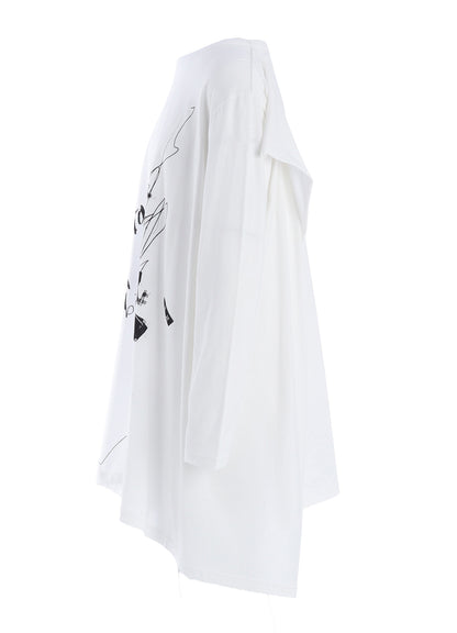 COTTON JERSEY MESSAGE PRINT LONG SLEEVE TEE