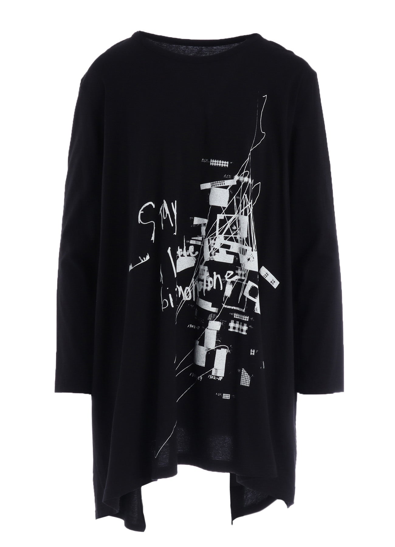 COTTON JERSEY MESSAGE PRINT LONG SLEEVE TEE – THE SHOP YOHJI YAMAMOTO