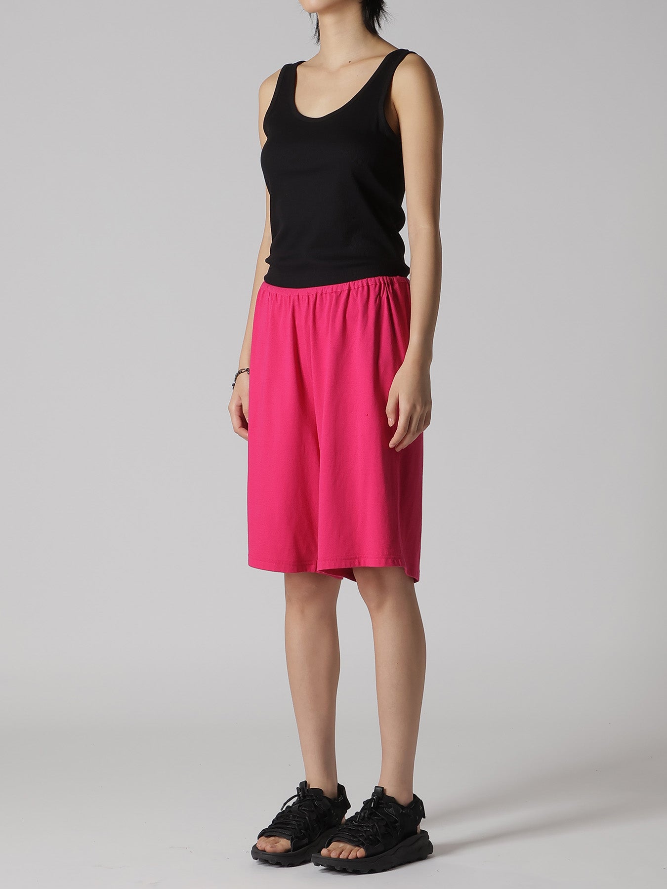 COTTON JERSEY EASY HALF PANTS