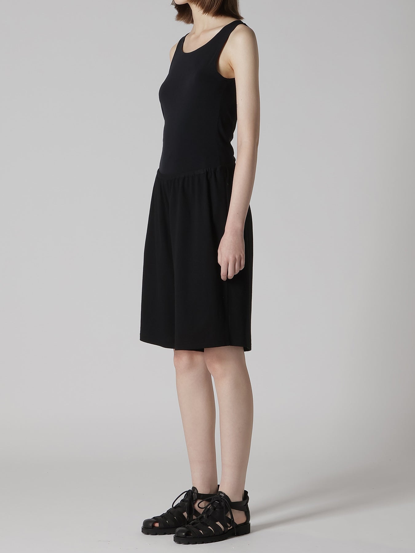 COTTON JERSEY EASY HALF PANTS