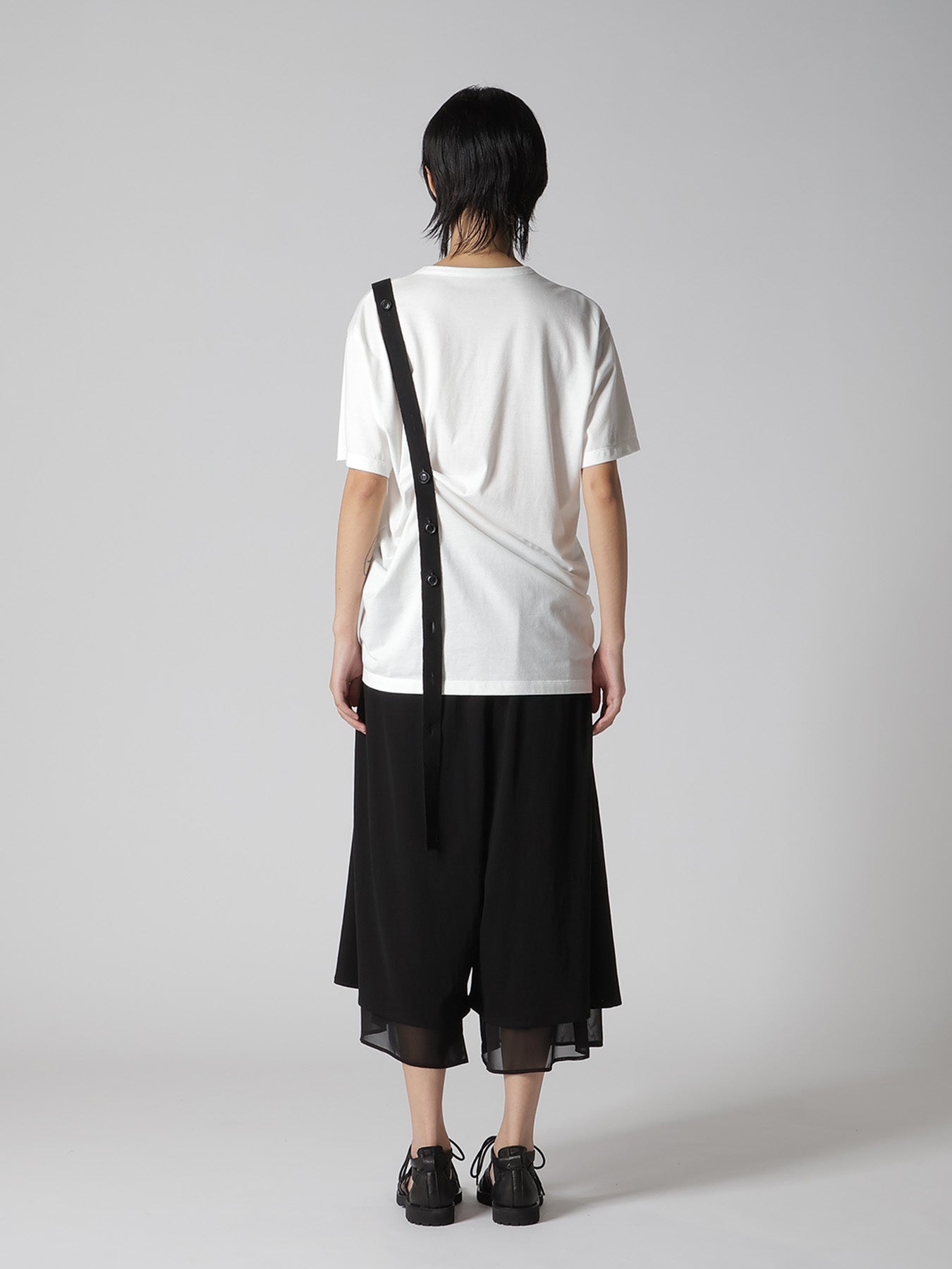COTTON JERSEY BELTED HALF SLEEVE TEE – THE SHOP YOHJI YAMAMOTO
