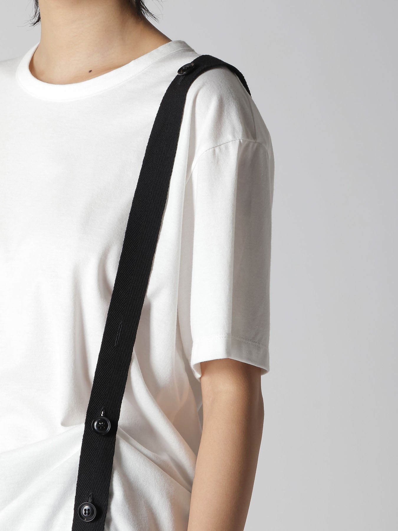 COTTON JERSEY BELTED HALF SLEEVE TEE