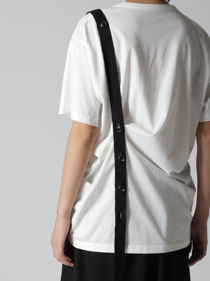 COTTON JERSEY BELTED HALF SLEEVE TEE