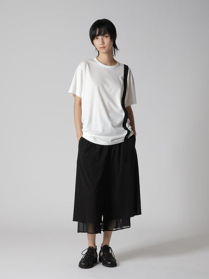 COTTON JERSEY BELTED HALF SLEEVE TEE