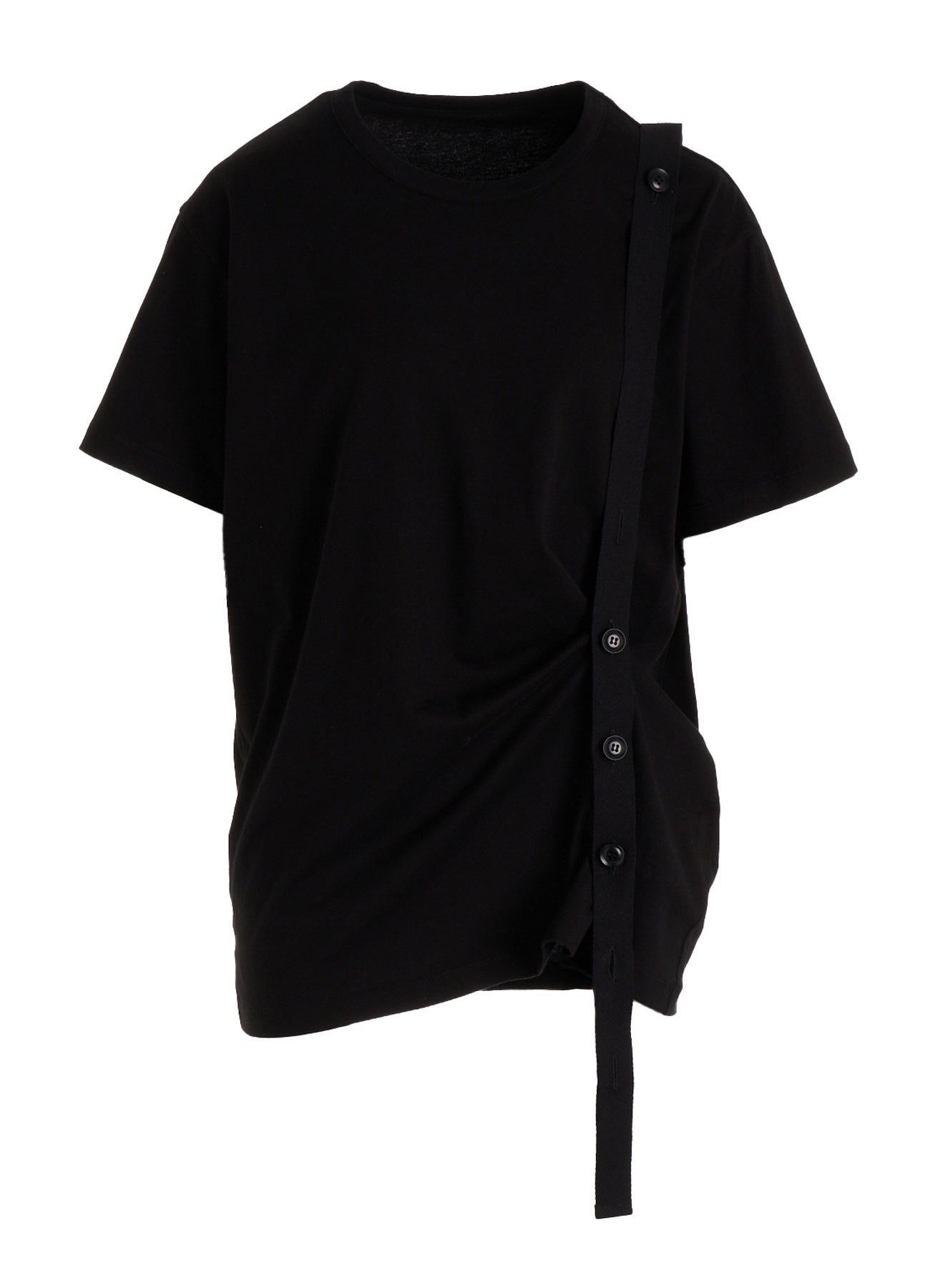 COTTON JERSEY BELTED HALF SLEEVE TEE