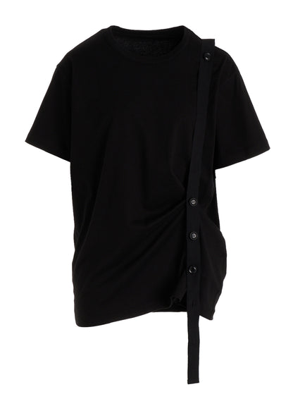 COTTON JERSEY BELTED HALF SLEEVE TEE