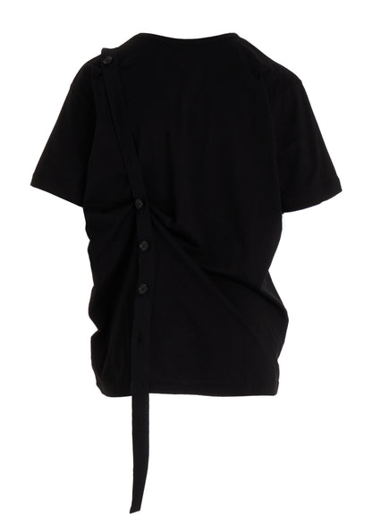 COTTON JERSEY BELTED HALF SLEEVE TEE