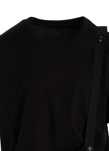 COTTON JERSEY BELTED HALF SLEEVE TEE