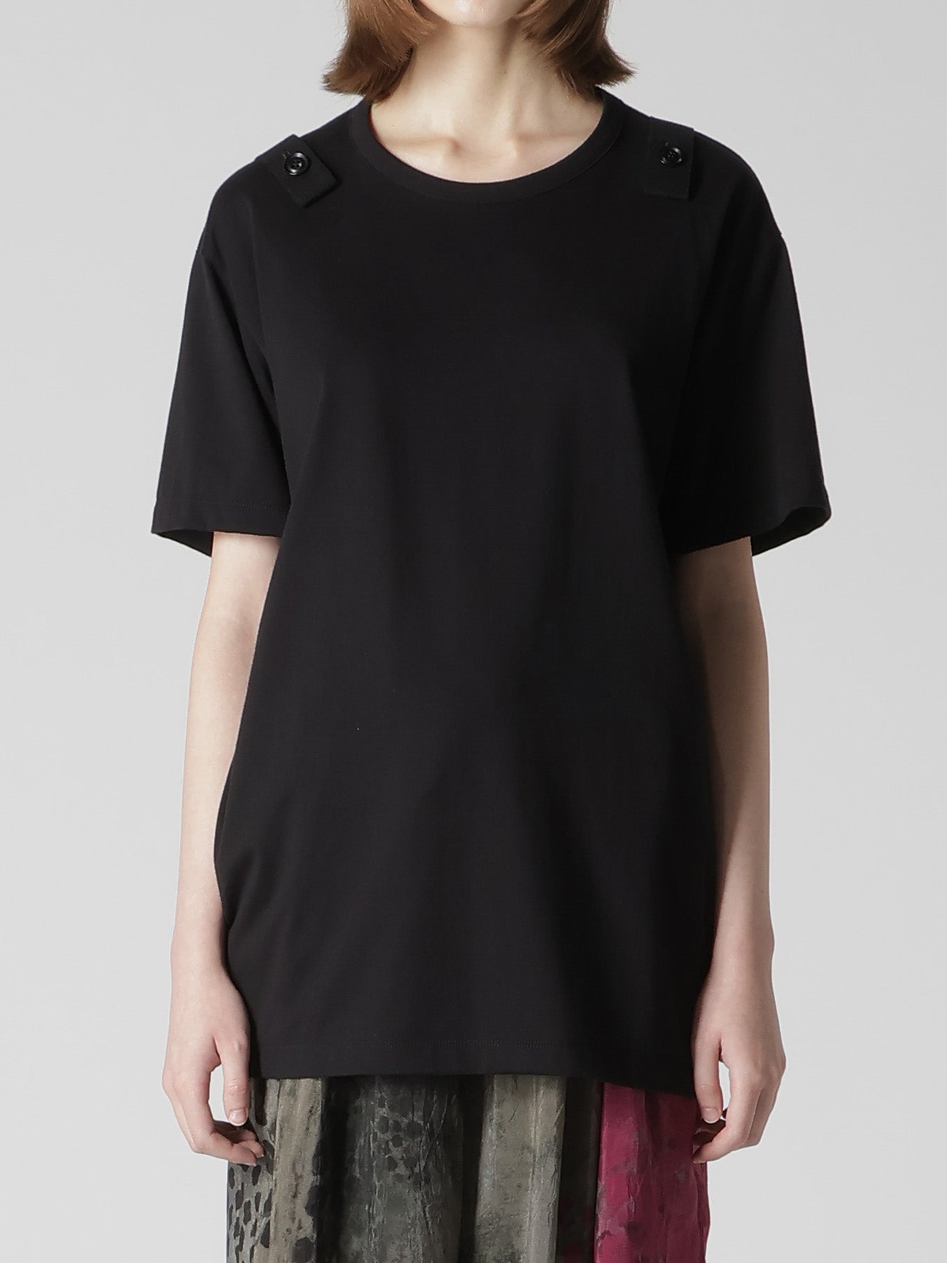 COTTON JERSEY SUSPENDERS HALF SLEEVE TEE – THE SHOP YOHJI YAMAMOTO