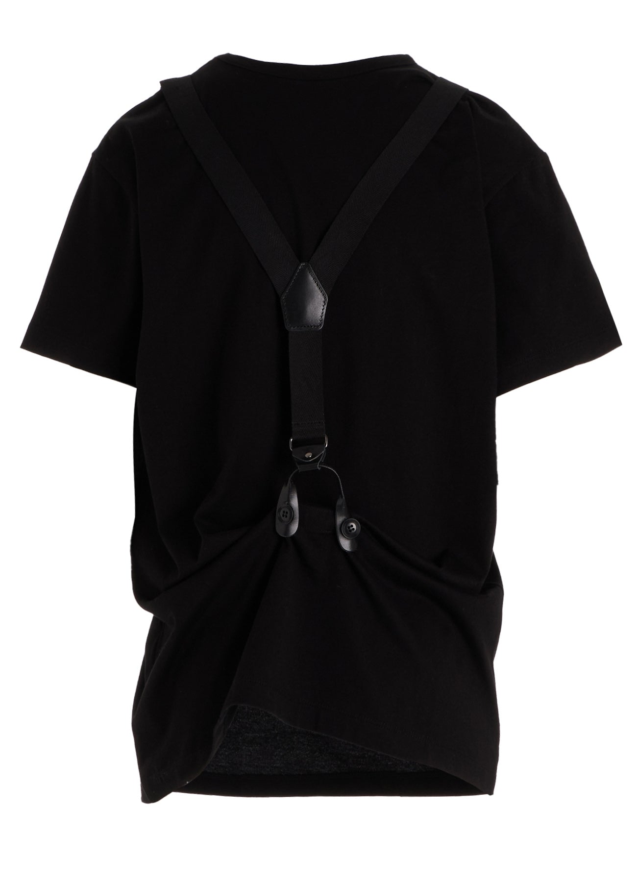 COTTON JERSEY SUSPENDERS HALF SLEEVE TEE – THE SHOP YOHJI YAMAMOTO