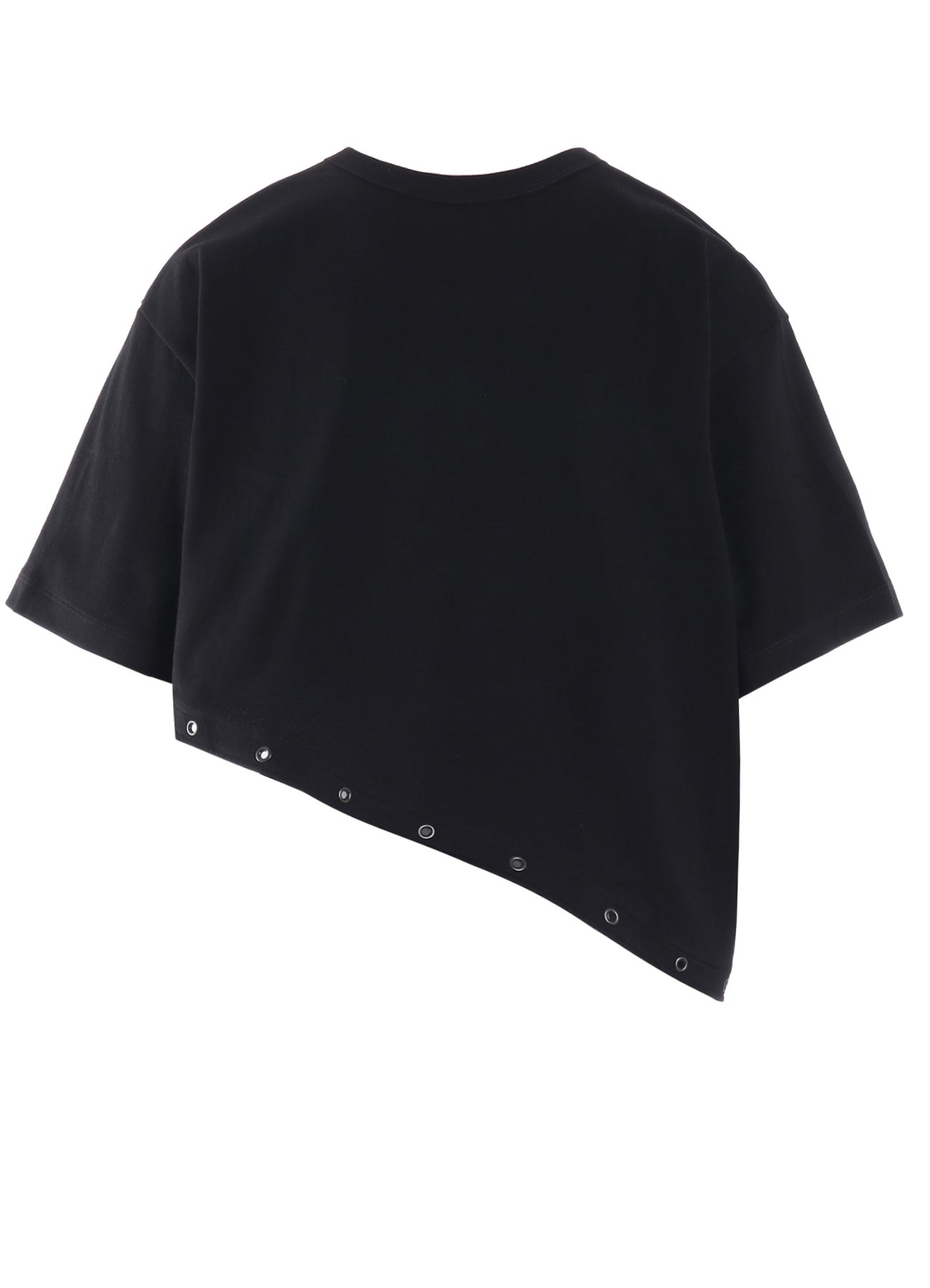 COTTON JERSEY ASYMMETRIC CROPPED TEE