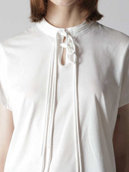 COTTON JERSEY SHAKA BUTTON SHORT SLEEVE TEE