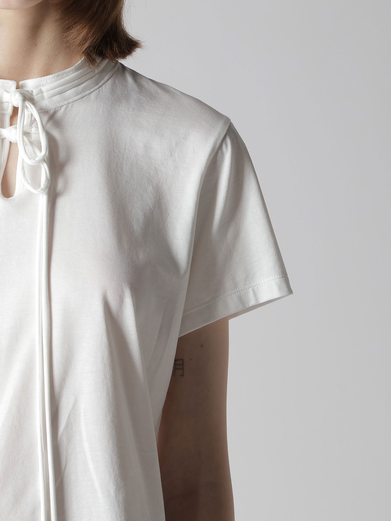 COTTON JERSEY SHAKA BUTTON SHORT SLEEVE TEE