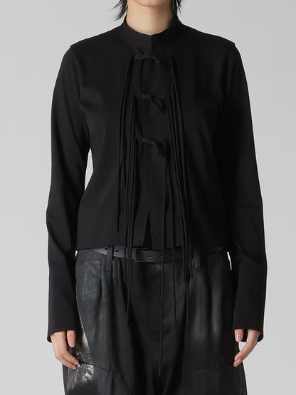 COTTON JERSEY SHAKA BUTTON CARDIGAN