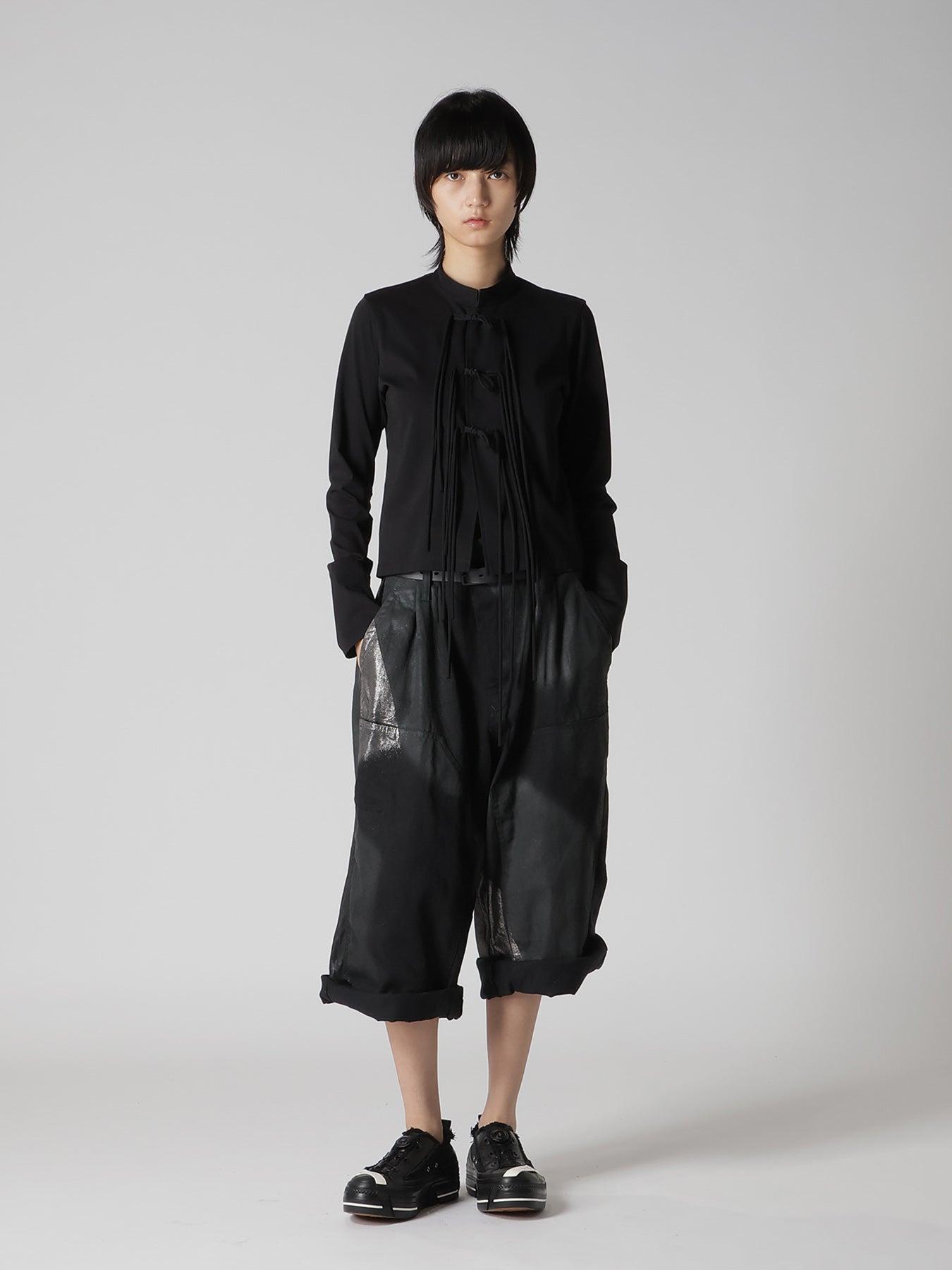 COTTON JERSEY SHAKA BUTTON CARDIGAN