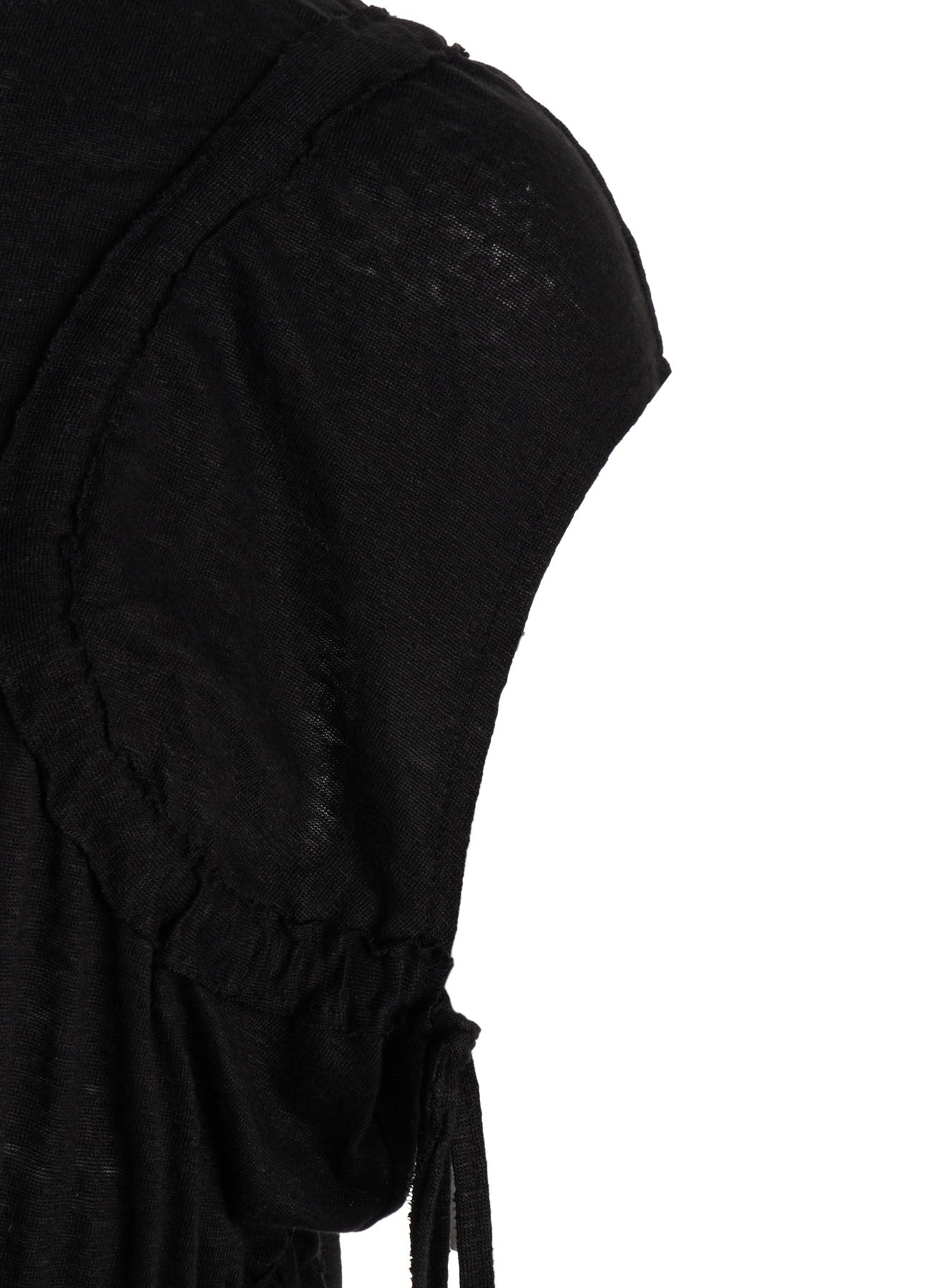 LINEN JERSEY SHIRRING TEE